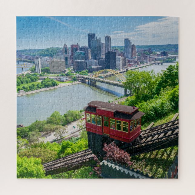 Quebra-cabeça Pittsburgh Pensilvânia Steel City Skyline Incline (Vertical)