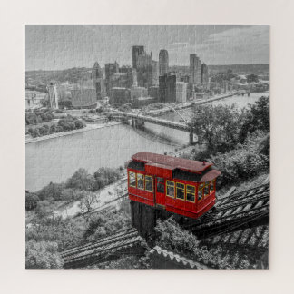 Quebra-cabeça Pittsburgh Steel City Skyline Fotografia Incline