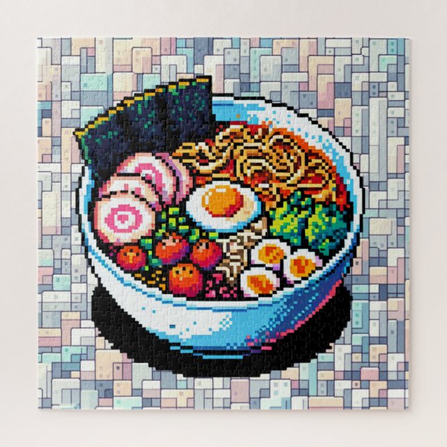 Quebra-cabeça Pixel Art Ramen Noodles (Vertical)