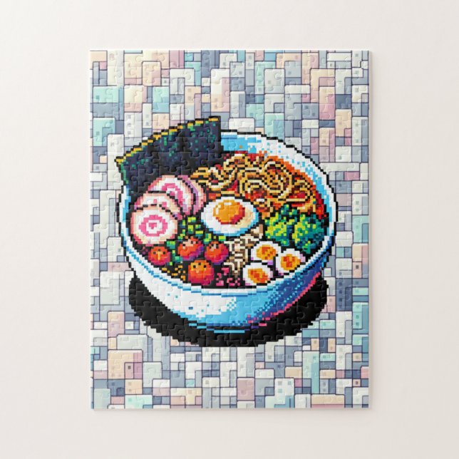 Quebra-cabeça Pixel Art Ramen Noodles (Vertical)