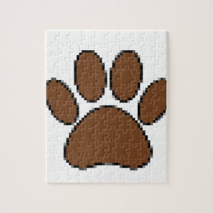 Quebra-cabeça Pixel Dog Paw Print