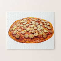 Pizza com Pepperoni e enchido