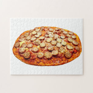 Quebra-cabeça Pizza com Pepperoni e enchido