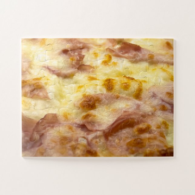 Quebra-cabeça Pizza com queijo e presunto (Horizontal)
