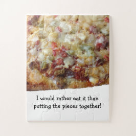 Quebra-cabeça Pizza Puzzle with Funny Quote