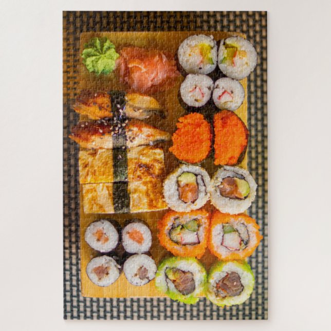 Quebra-cabeça Placa de Sushi fresca exótica (Vertical)