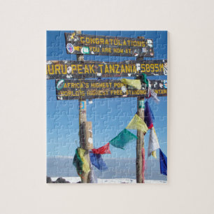 Quebra-cabeça Placa indicativa no cume do Kilimanjaro Quênia