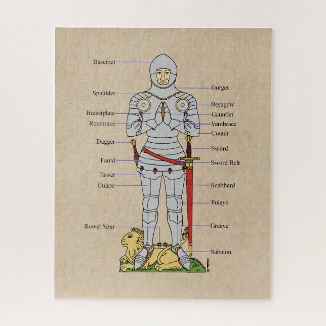 Quebra-cabeça Placa Mídia Armor Circa 1430 (Vertical)