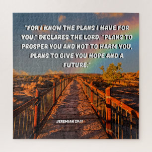 Quebra-cabeça Planeia Prosperá-Lo Jeremiah 29:11 Bíblia Verse