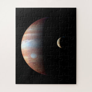 Quebra-cabeça Planeta Gás Júpiter e Lua Galileu