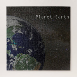 Quebra-cabeça Planeta Terra na Via Látea