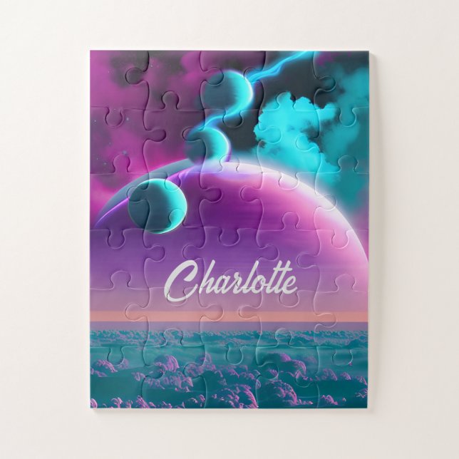 Quebra-cabeça Planetas Cósmicos no Universo de Mistério Mágico R (Vertical)