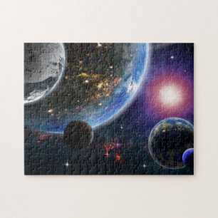 Quebra-cabeça Planetas e estrelas