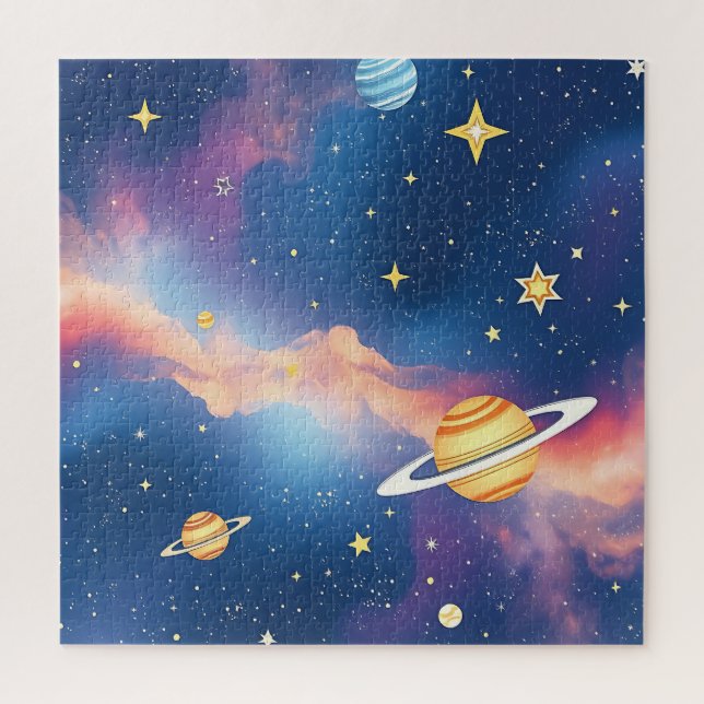 Quebra-cabeça Planetas Estrelas do Universo Sonhador (Vertical)