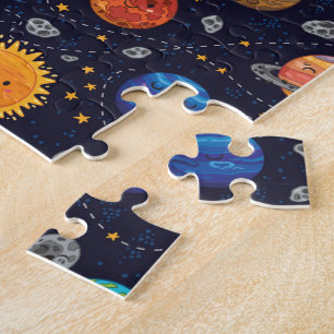 Quebra-cabeça Planetas Felizes
