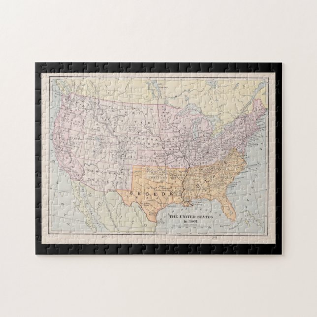 Quebra-cabeça Plano Anaconda do General Winfield Scott em 1861, (Horizontal)