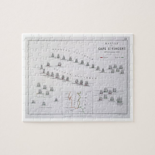 Quebra-cabeça Plano da batalha de St. Vincent do cabo, 14o Febru (Horizontal)