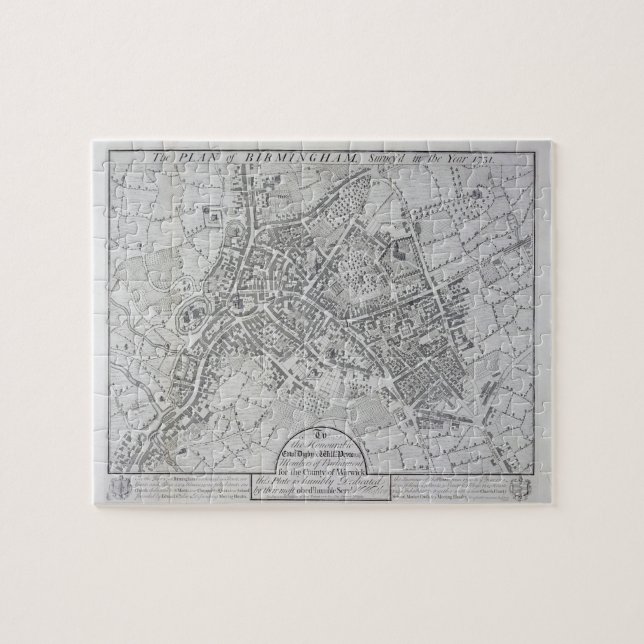 Quebra-cabeça Plano de Birmingham, 1731, publicado 1789 (Horizontal)