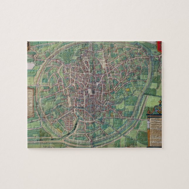 Quebra-cabeça Plano de cidade de Bruxelas, 'do Terra de (Horizontal)