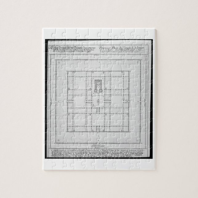 Quebra-cabeça Plano do templo de Solomon, Jerusalem, 'do En (Vertical)