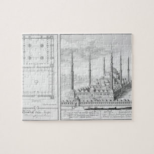 Quebra-cabeça Plano e vista da mesquita azul (1609-16),
