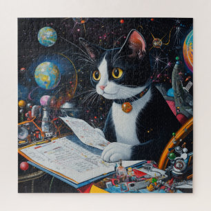 Quebra-cabeça Planos de Missão de Revisão de Gato de Espaço Tuxe