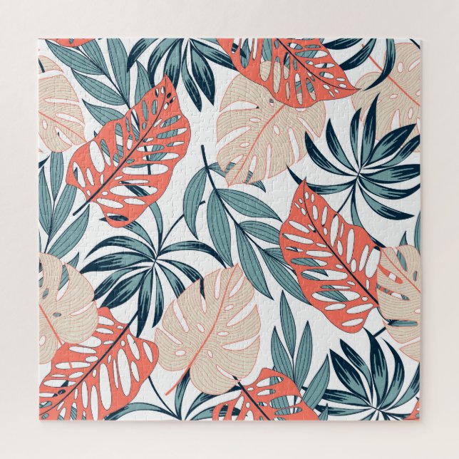 Quebra-cabeça Plantas Tropicais deixam Impressão de moda (Vertical)