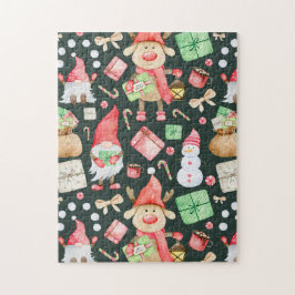 Quebra-cabeça Playful Christmas Aesthetic Pattern - Fun Holiday