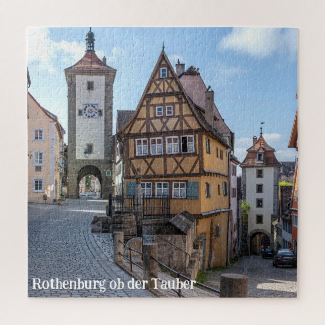 Quebra-cabeça Plönlein em Rothenburg ob der Tauber, Alemanha (Vertical)