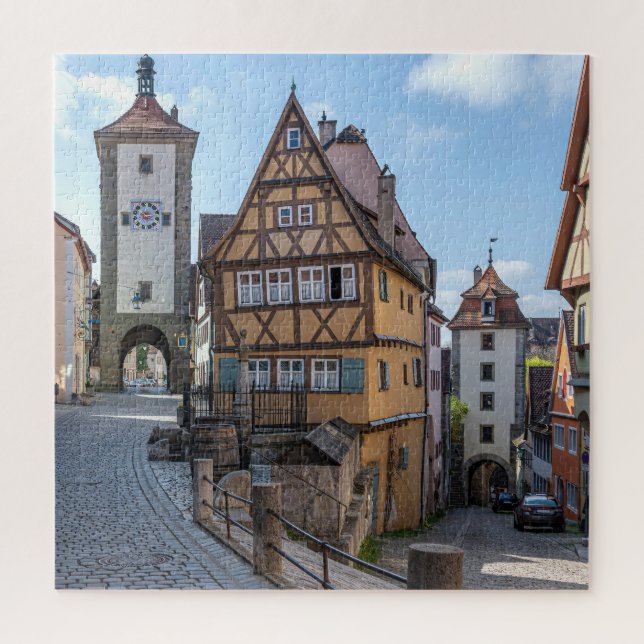 Quebra-cabeça Plönlein em Rothenburg ob der Tauber, Alemanha (Vertical)