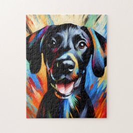 Quebra-cabeça Plott Hound Dog Portrait Acrylic Art Impressão