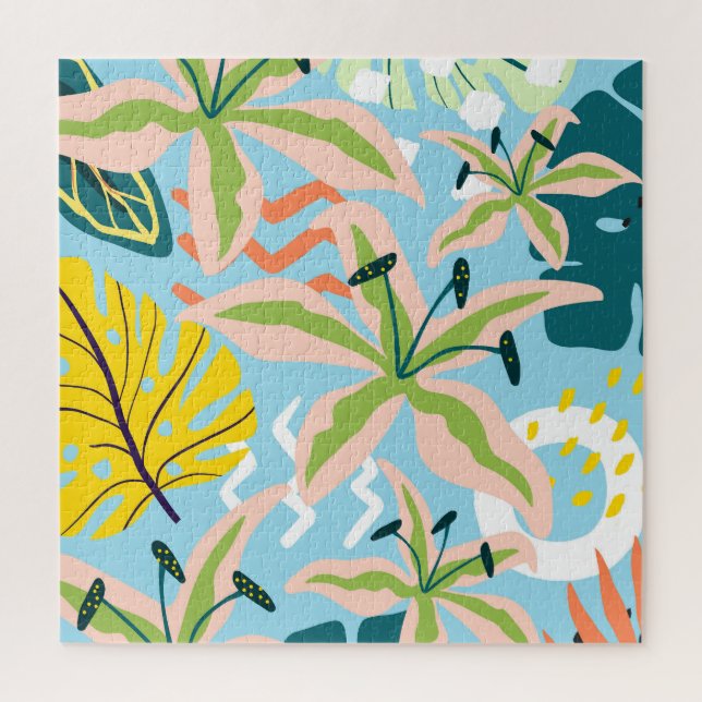 Quebra-cabeça Pó Azul Floral (Vertical)