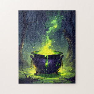 Quebra-cabeça Poção mágica brilhante Cauldron Halloween