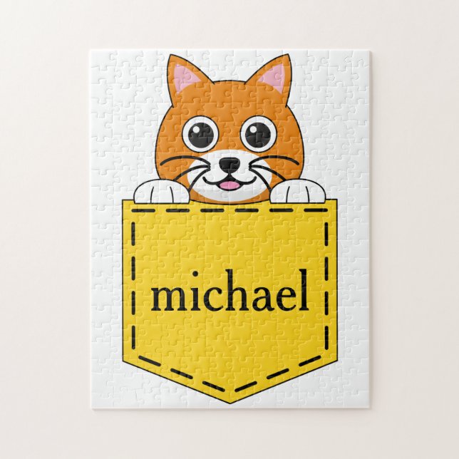 Quebra-cabeça Pocket Pet Cat Personalizar (Vertical)