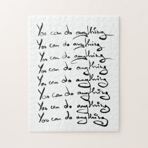 Quebra-cabeça PODE FAZER QUALQUER COISA! Citação inspiradora