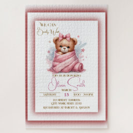 Quebra-cabeça Podemos Esperar Chá de fraldas Rosa