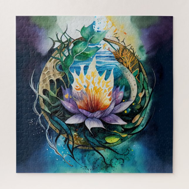 Quebra-cabeça poderes curativos de imersão na natureza (Vertical)