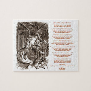 Quebra-cabeça Poema de Jabberwocky por Lewis Carroll