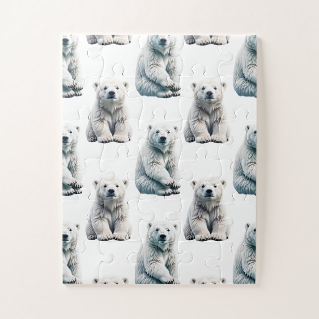 Quebra-cabeça Polar Bear Animal Pattern Design (Vertical)