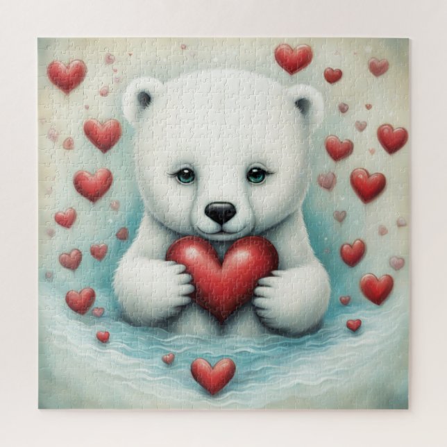 Quebra-cabeça Polar Bear Love 1 (Vertical)