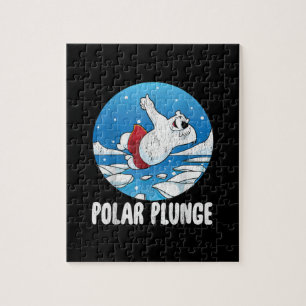 Quebra-cabeça Polar Plunge Ice Salta Urso Polar Natação de inver