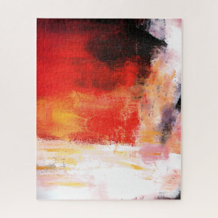 Quebra-cabeça Polar Vermelho - Pintura Abstrato