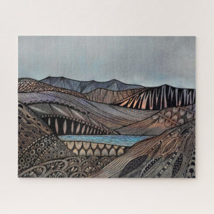 Quebra-cabeça polarização da paisagem da Abstrato