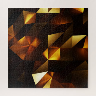 Quebra-cabeça Polígono Dourado: renderização de Abstrato 3D