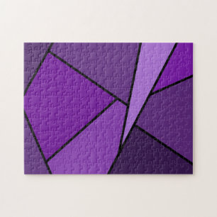 Quebra-cabeça Polígono roxos abstratos
