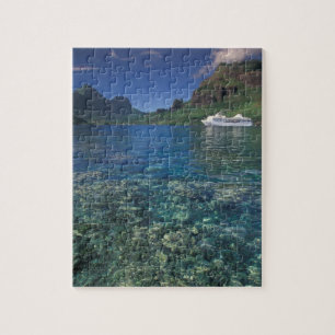 Quebra-cabeça Polinésia Francesa, Moorea. Baía de Cooks. Navio c