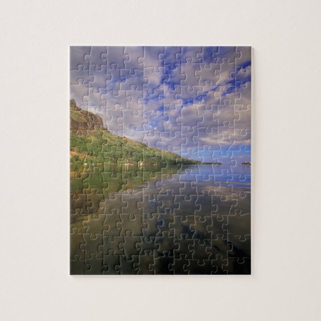 Quebra-cabeça Polinésia Francesa, Moorea. Cooks Bay. Navio de cr (Vertical)