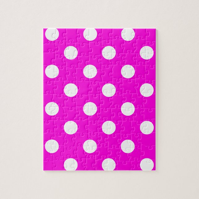 Quebra-cabeça Polka dots magenta #FF00DC (Vertical)