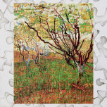 Quebra-cabeça Pomar em Blossom por Vincent van Gogh<br><div class="desc">Pomar em Blossom por Vincent van Gogh é uma pintura de natureza floral de apos impressionismo de arte vintage. Árvores em uma fazenda em um rancho com flores floridas em primavera. Uma ferramenta de rake está se inclinando contra uma das árvores. Sobre o artista: Vincent Willem van Gogh (1853-1890) foi...</div>
