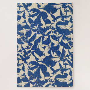 Quebra-cabeça Pombos em Rijksmuseum Amsterdam, de cor branca e a